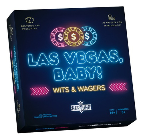 Las Vegas Baby Wits & Wagers Juego De Mesa Apuestas Neptuno