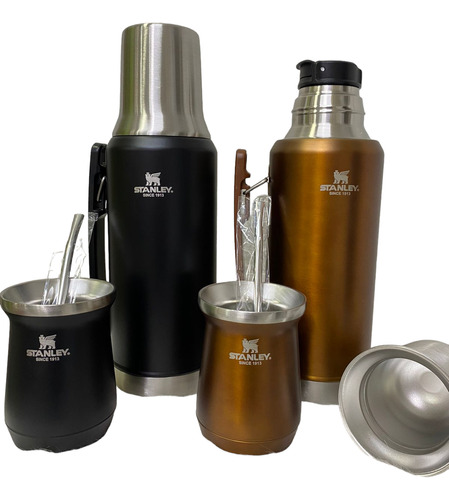 Set Matero Termo 1.2 L + Mate 260  + Bombilla Símil Stanley 