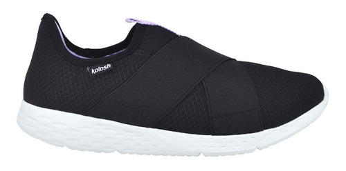 Tenis Feminino Slipon Elástico Tecido Kolosh K8358 Preto