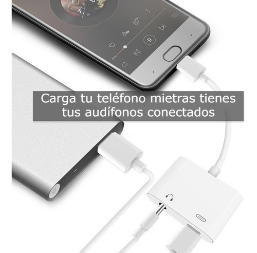 Imagen 2 de 9 de Adaptador Usb C A 3.5mm Con Carga Usb C