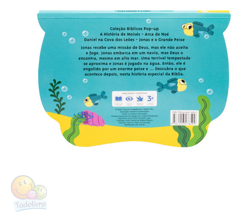 Livro Bíblico Infantil Histórias Da Bíblia - Jonas E O Grande Peixe Baleia Pop-up Religioso | Todolivro