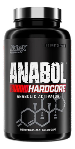 Activador anabólico Anabol Hardcore Nutrex 60 cápsulas E U A