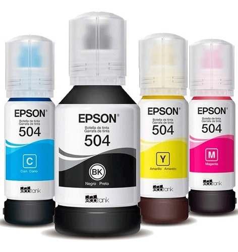 Kit Refil T504 Epson L4150 L4160 L6161 L6191 L6171
