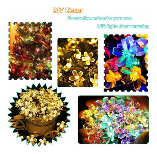 // 20 Luzes Corda Solares Led Luzes Decorativas Jardim