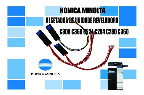 Kit 3 Reset Konica Minolta C308 C224 C280 Cilindros/revelado