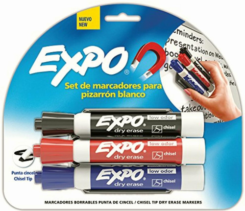 Expo 1933178 Tinta Borrable Cincel Tj X Con 3 Colores