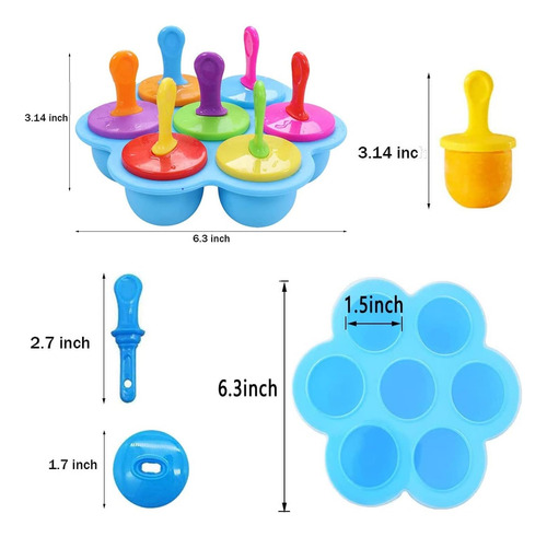 Moldes De Silicona Para Paletas, Mini Molde Para Paletas De