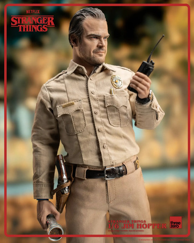 Jim Hopper 1/6 Stranger Things S1 Netflix Threezero Original