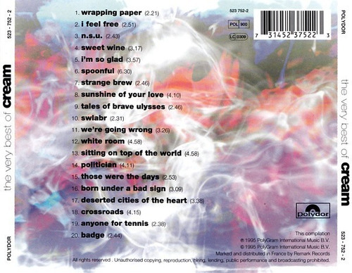 Cd Cream The Very Best Of Cream Y Sellado