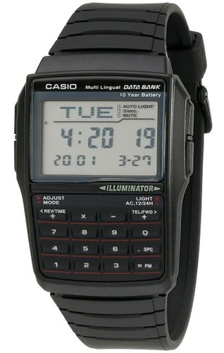 Reloj Casio Dbc-32-1a Negro Con Calculadora Unisex 