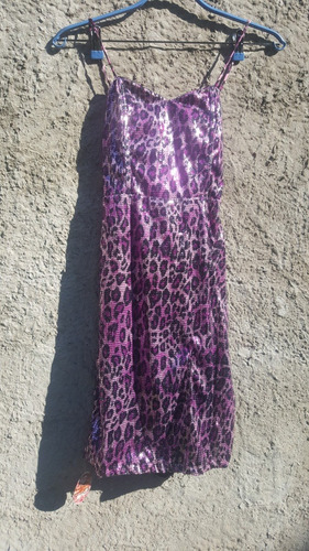 Vestido Animal Print Lentejuelas - Diseño