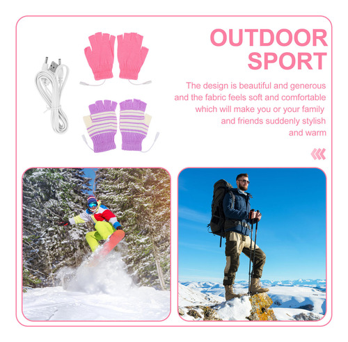 2 Pares De Guantes Térmicos Usb, Guantes Térmicos Para Manos