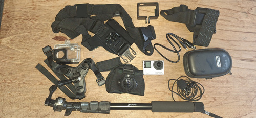 Gopro Hero 4 Black - Usada Com Acessórios Cinza