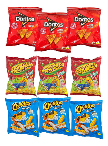 Kit 64 Un Salgadinho Fandangos + Doritos + Ruffles +cheetos