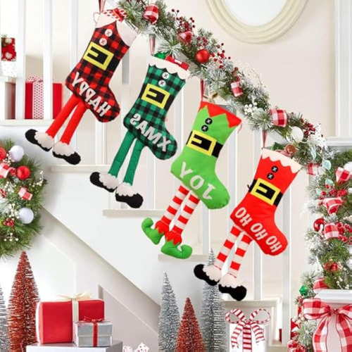 Calcetines Navidad Bolsas Regalo Niños Calcetines Decoración