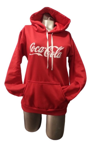 Buzo Rojo De Algodón Colombiano Coca-cola Forro En Capota