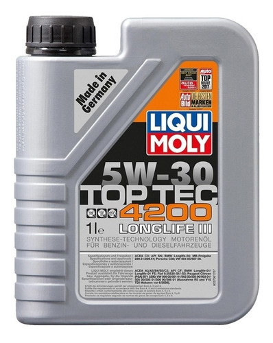 Aceite Liqui Moly Top Tec 4200 5w30 1 Litros Repuestodo