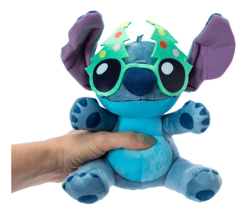 Stitch Peluche Navideño Disney Color Azul Acero