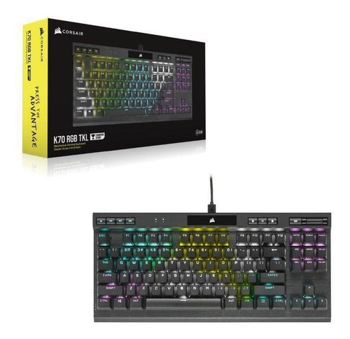 Teclado Corsair K70 Rgb Tkl Champion Series, Mecânico, Usb