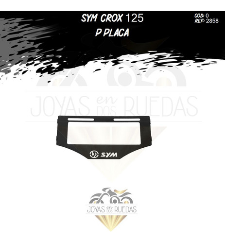 Sym Crox 125 Acero Inoxidable Portaplaca