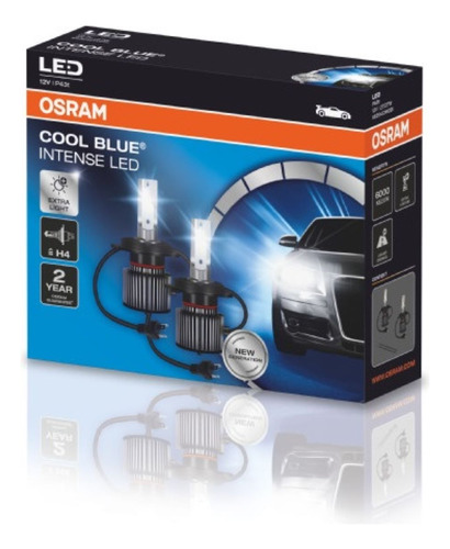 Par Lampada Osram Led Cool Blue Intense H4 6000k Super Branc