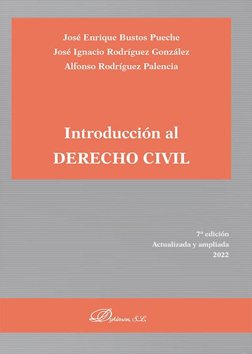 Introduccion Al Derecho Civil, De Bustos Pueche, Jose Enrique. Editorial Dykinson, S.l., Tapa Blanda En Español