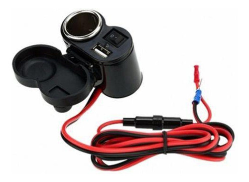 Tomada 12v E Usb 5v Para Moto Carregador A Prova D'água