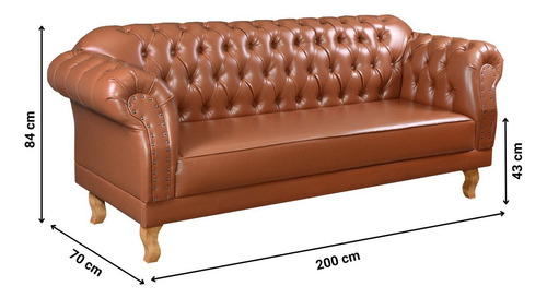 Conjunto De Sofás Chesterfield Duque Caramelo Hb