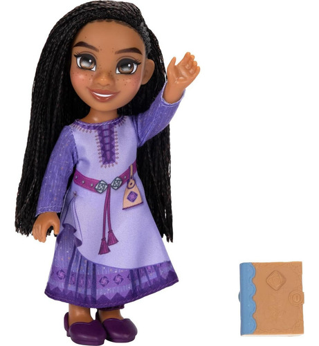 Muñeca Petite Asha Disney Wish 15 Cm Con Diario Y Vestido