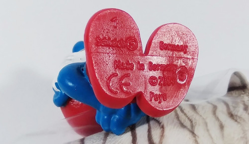 Figura Schleich Los Pitufos Papa Pitufo Color Azul Con Rojo (Usado)