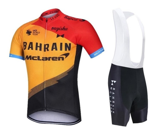 Uniforme Ciclismo Ruta Mtb Bahrain Pantaloneta Badana Gel 