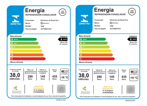 Geladeira Electrolux Is4s Side By Side 435l