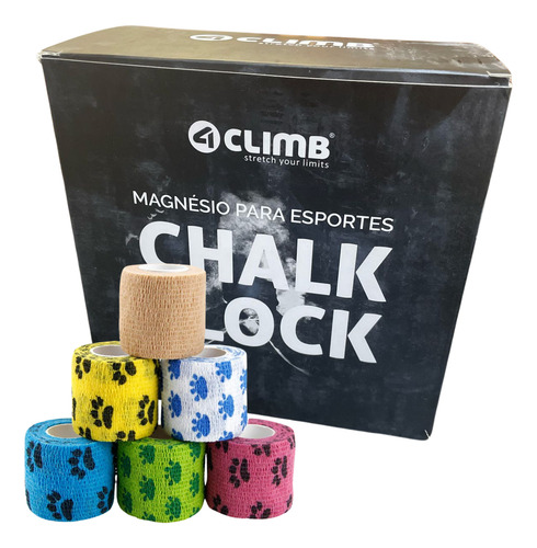 4climb Bloco De Magnésio + Fita De Dedo Crossfit- Kit Treino