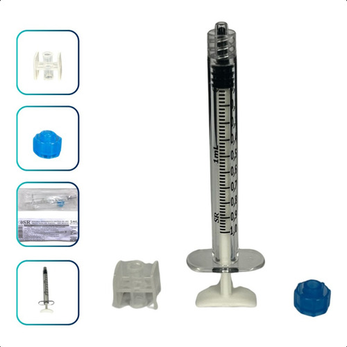 Seringa Cristal 1ml Zero Resíduo Luer Lock Policarbonato 10