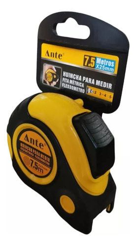 Cinta Métrica Con Cubierta De Caucho Marca Ante 7,5 Mts