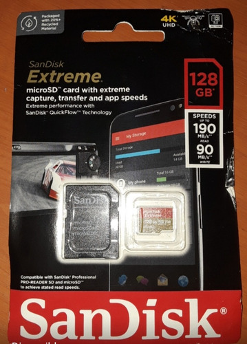 Tarjeta De Memoria Sandisk Extreme 128gb A2