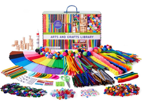 Kit De Arte Y Manualidades 1000 Piezas Estuche Organizador