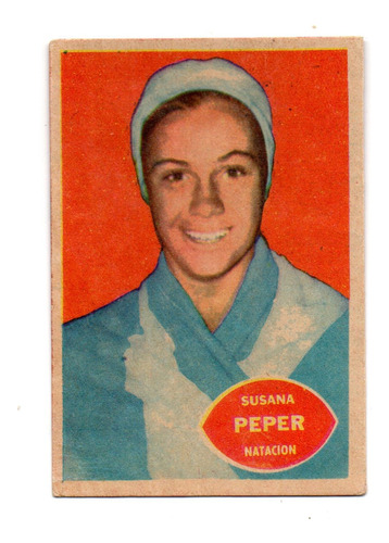 Figurita Natacion Tarjeton Futbol Golazo 1965 N° 147 Peper