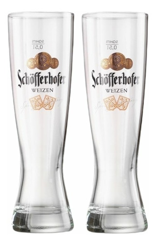 2 Vasos Cerveza Schofferhofer Original Importados Alemania