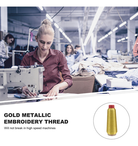 Hilo Metálico Para Bordar A Máquina, Bobina De 5000 Yardas (