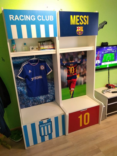 Mueble Botinero Futbol Vestuarios Personalizados Banco