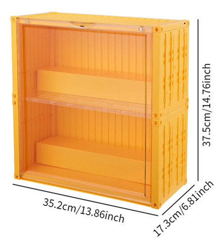 Vitrina Para Coleccionables, Caja De Presentación Amarillo