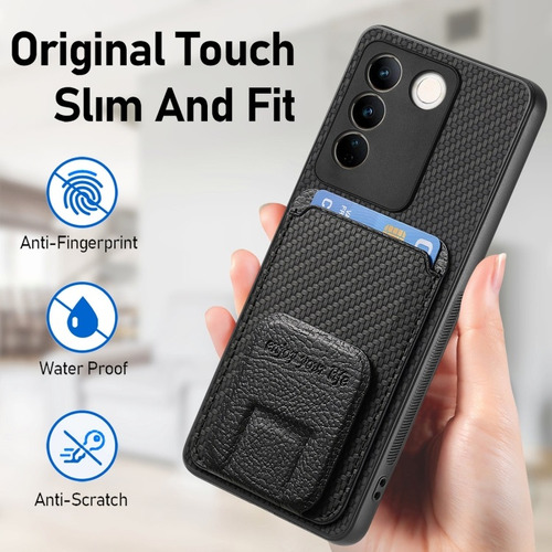 Funda For Con Soporte Plegable Y Bolsa De Tarjetas For Vivo
