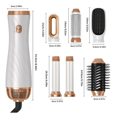 Cepillo Secador Yitrust 6 En 1 Con Secador De Pelo Desmontab