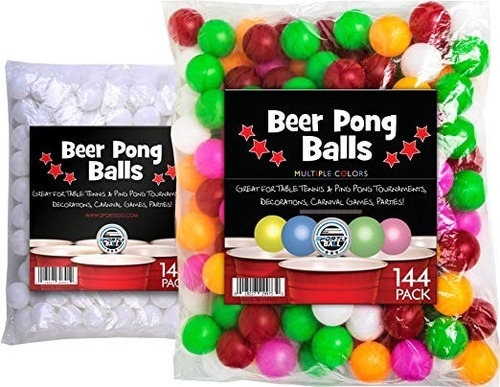 Sportly 144 Color De La Cerveza Pong Balls- Grande Para El T