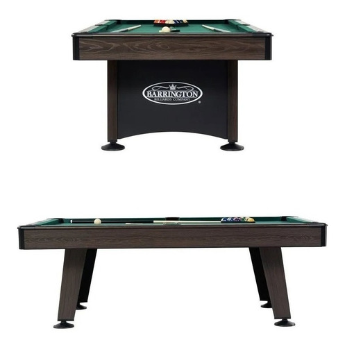 Mesa De Billar Semiprofesional Barrington 90 Con Accesorios Paño Verde Musgo