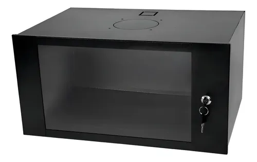 Mini Rack Preto para DVR Intelbras 8 Canais Montável na Parede