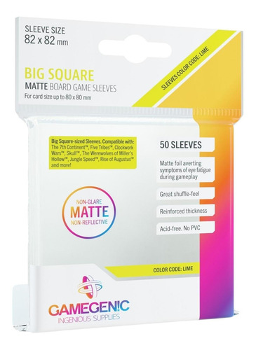 Fundas Protectores Matte Cuadrados Square Big 82x82 Mm