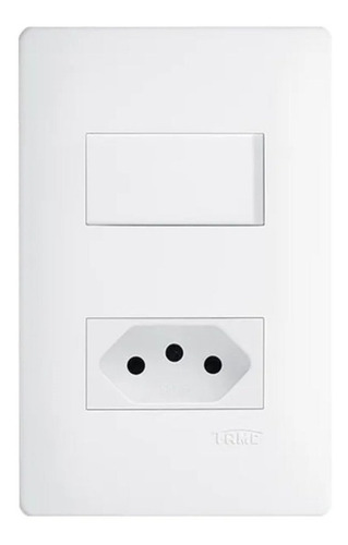 Interruptor Simples Com Tomada 10a 4x2 Habitat - Fame 