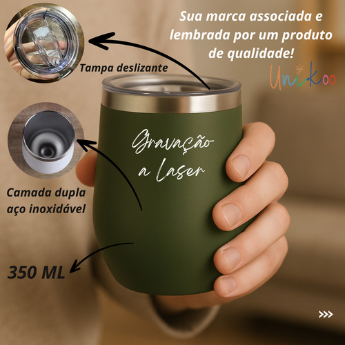 30 Copo Cuia Térmico Personalizado A Laser Logo/nome/brinde